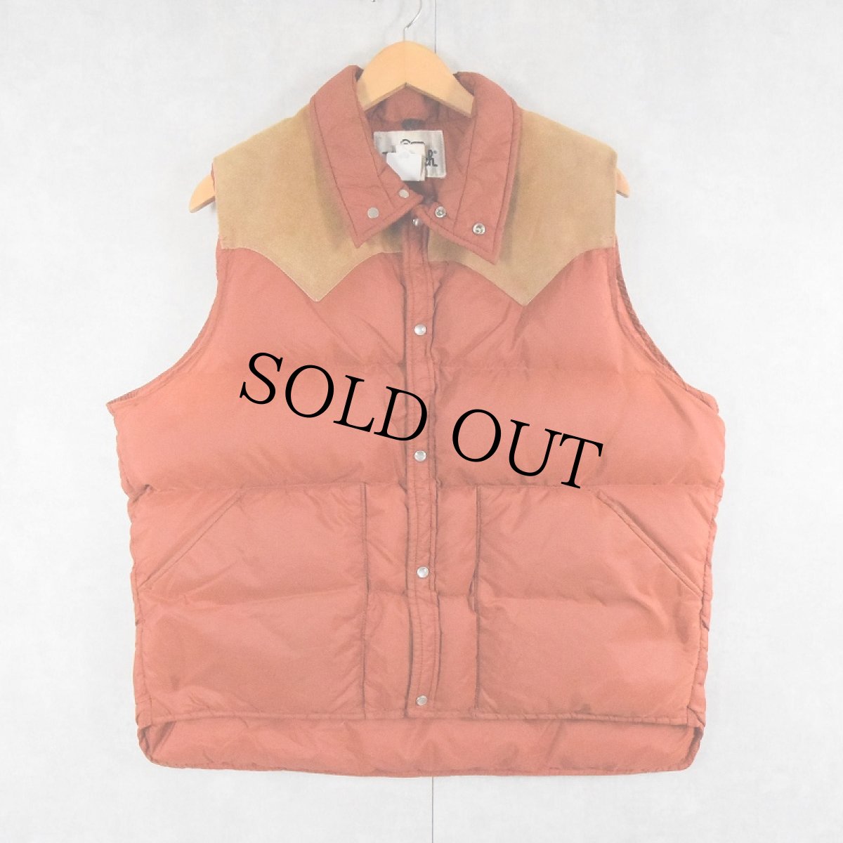 画像1: 80's Woolrich スエード切り替え ウエスタンダウンベスト  (1)