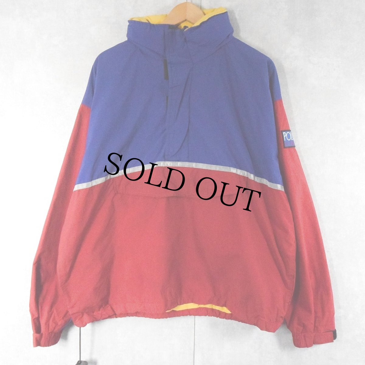 画像1: POLO Ralph Lauren "POLO HI TECH" 2トーン ナイロンアノラックパーカー M (1)
