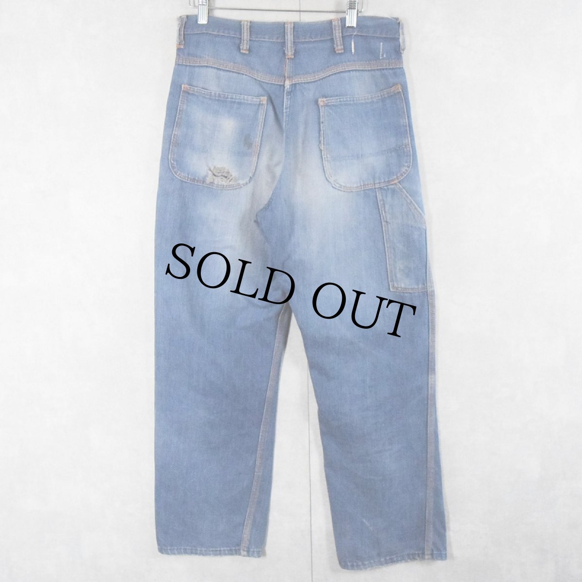 画像2: 60's Powr House デニムペインターパンツ W31 (2)