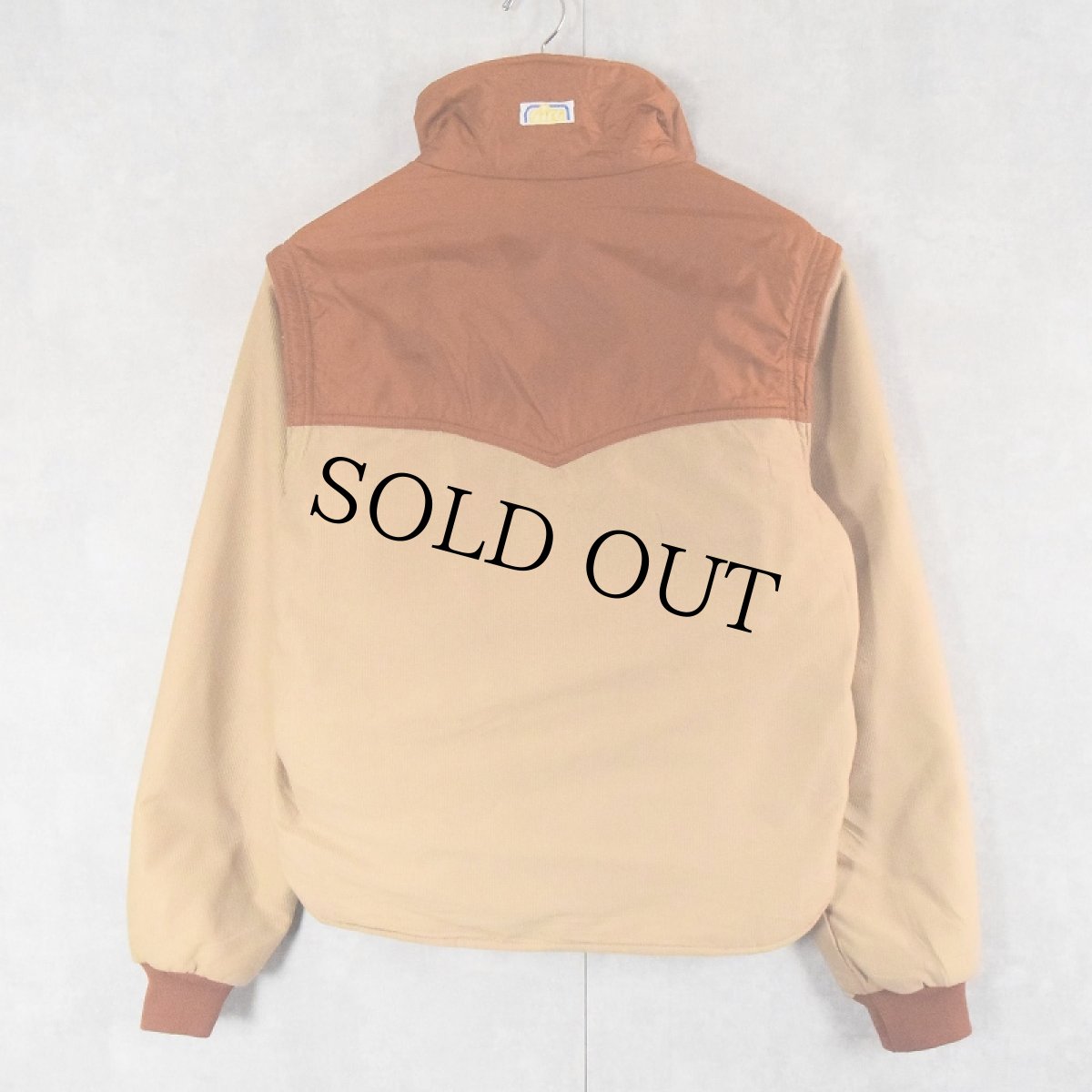 画像2: 〜80's USA製 中綿入り 2WAYデザイン ドッキング ウエスタンコーデュロイジャケット M (2)