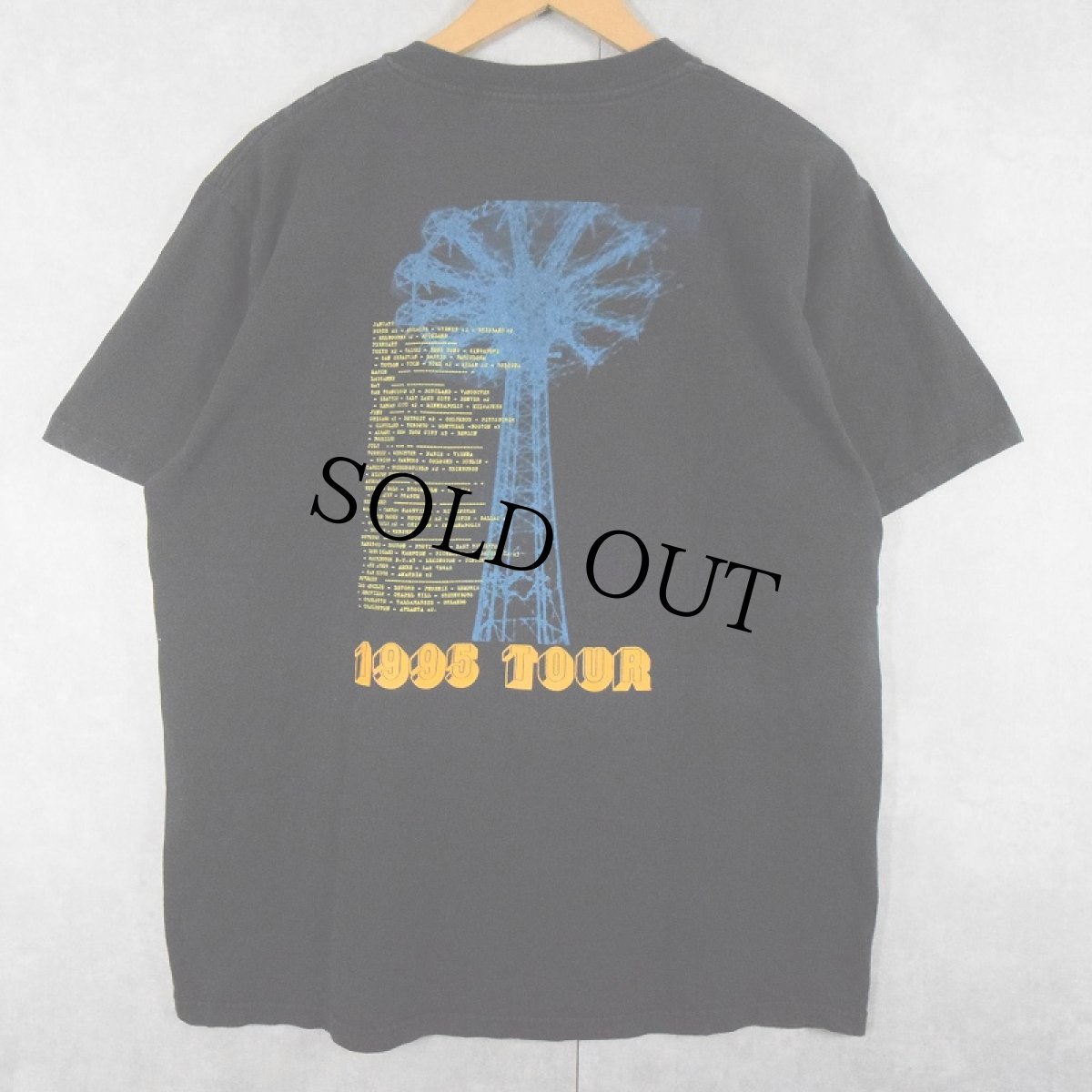 画像2: 90's R.E.M. USA製 オルタナティブロックバンドツアーTシャツ BLACK L (2)