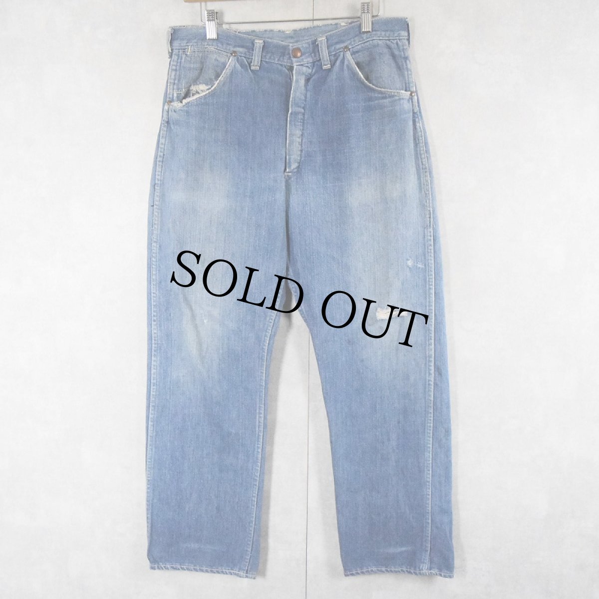 画像2: 50〜60's UNKNOWN デニムペインターパンツ W31 (2)