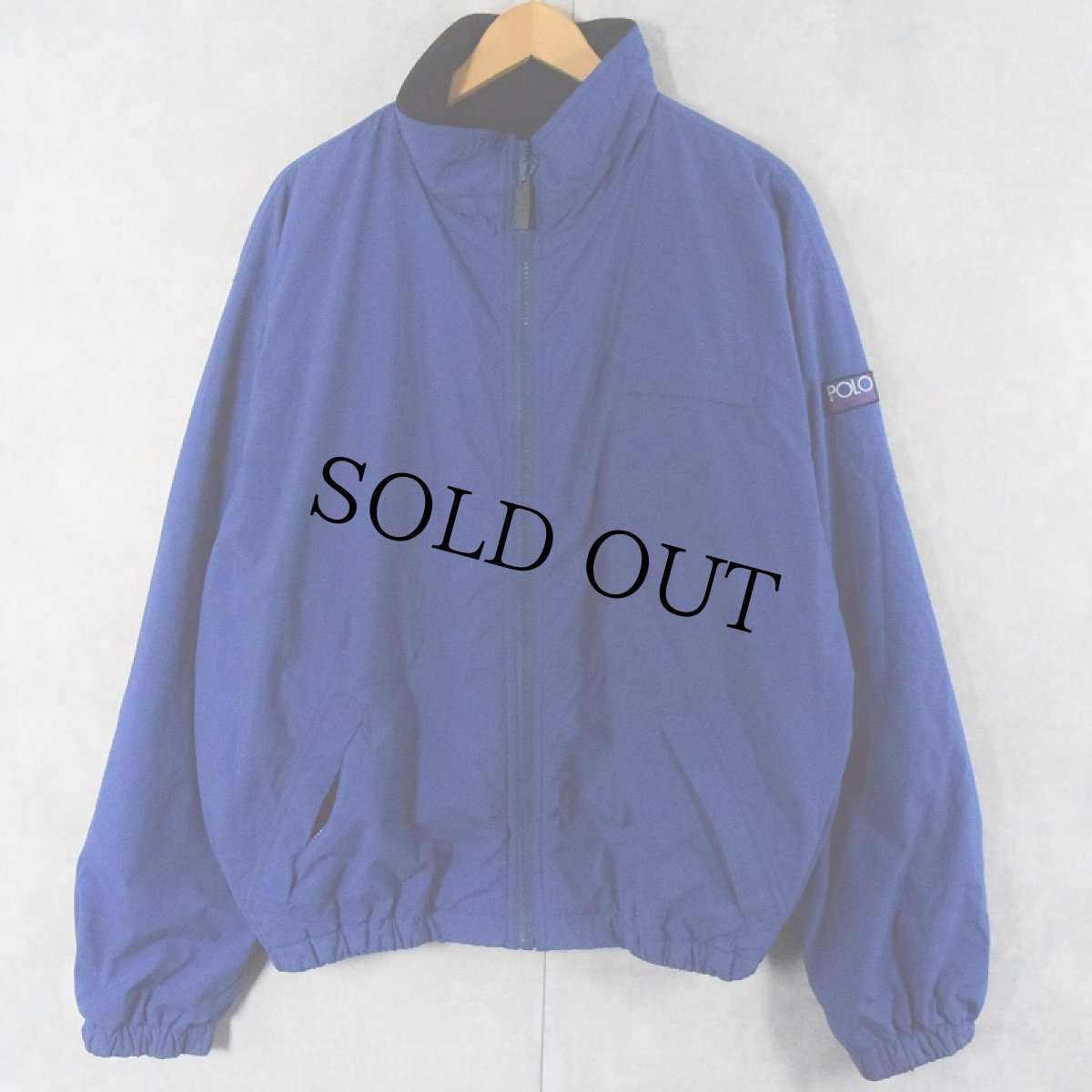 画像1: 90's Ralph Lauren "POLO SPORT" パッチ付き フリースライナー ナイロンジャケット XL (1)
