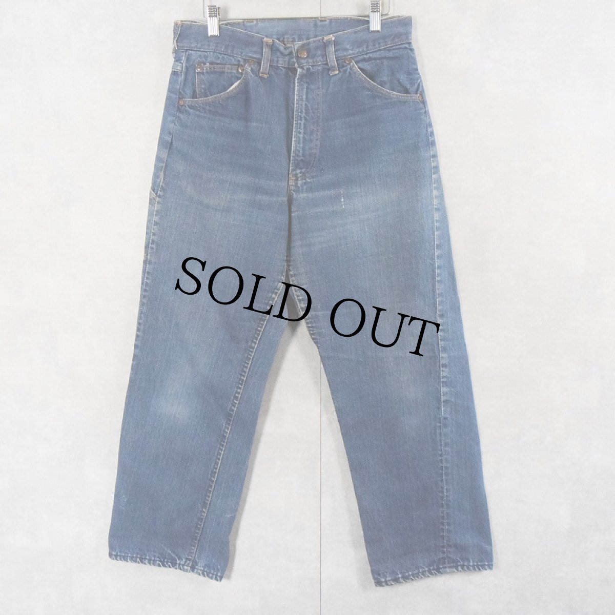 画像2: 50〜60's UNKNOWN デニムペインターパンツ W30 (2)