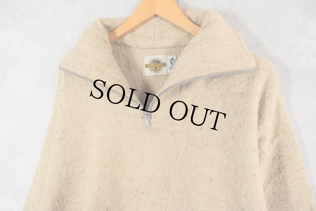 画像2: 90's EARTH RAGZ ハーフジップ プルオーバージャケット L (2)
