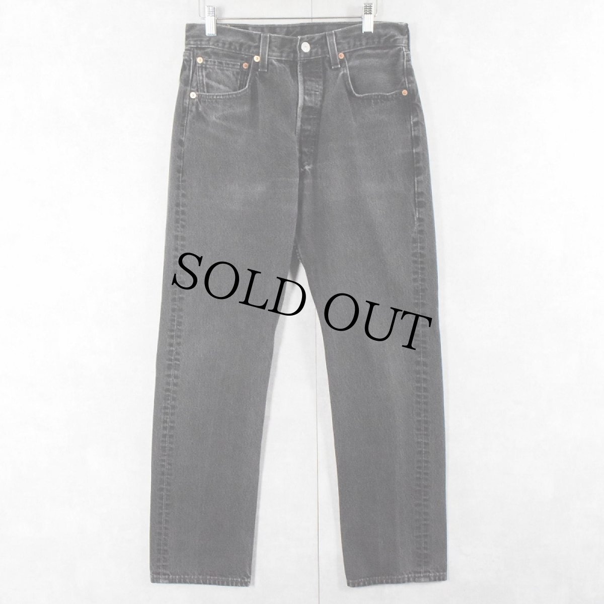 画像1: 2000's Levi's 501 USA製 "サルファブラック" ブラックデニムパンツ W30 (1)