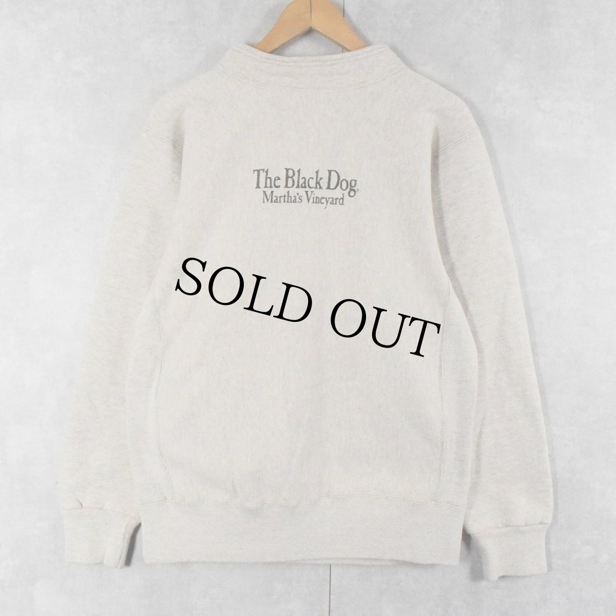 画像2: 90's The Black Dog USA製 犬プリント モックネックスウェット L (2)