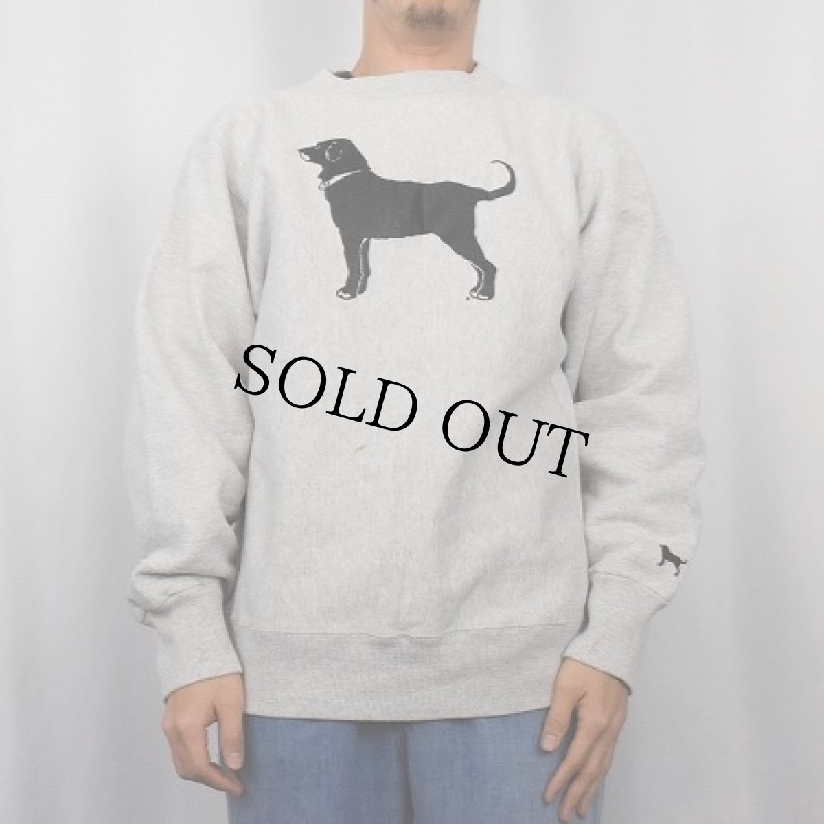 画像3: 90's The Black Dog USA製 犬プリントスウェット L (3)