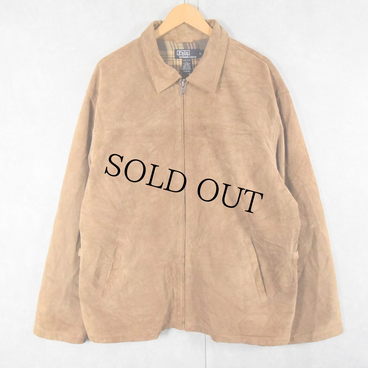 画像1: POLO Ralph Lauren スエードレザージャケット XL (1)