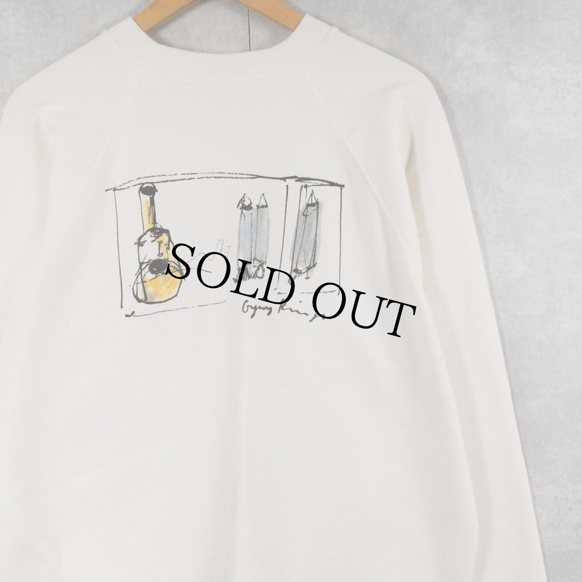 画像2: 90's Gipsy Kings USA製 フラメンコギターバンド プリントラグランスウェット XL (2)