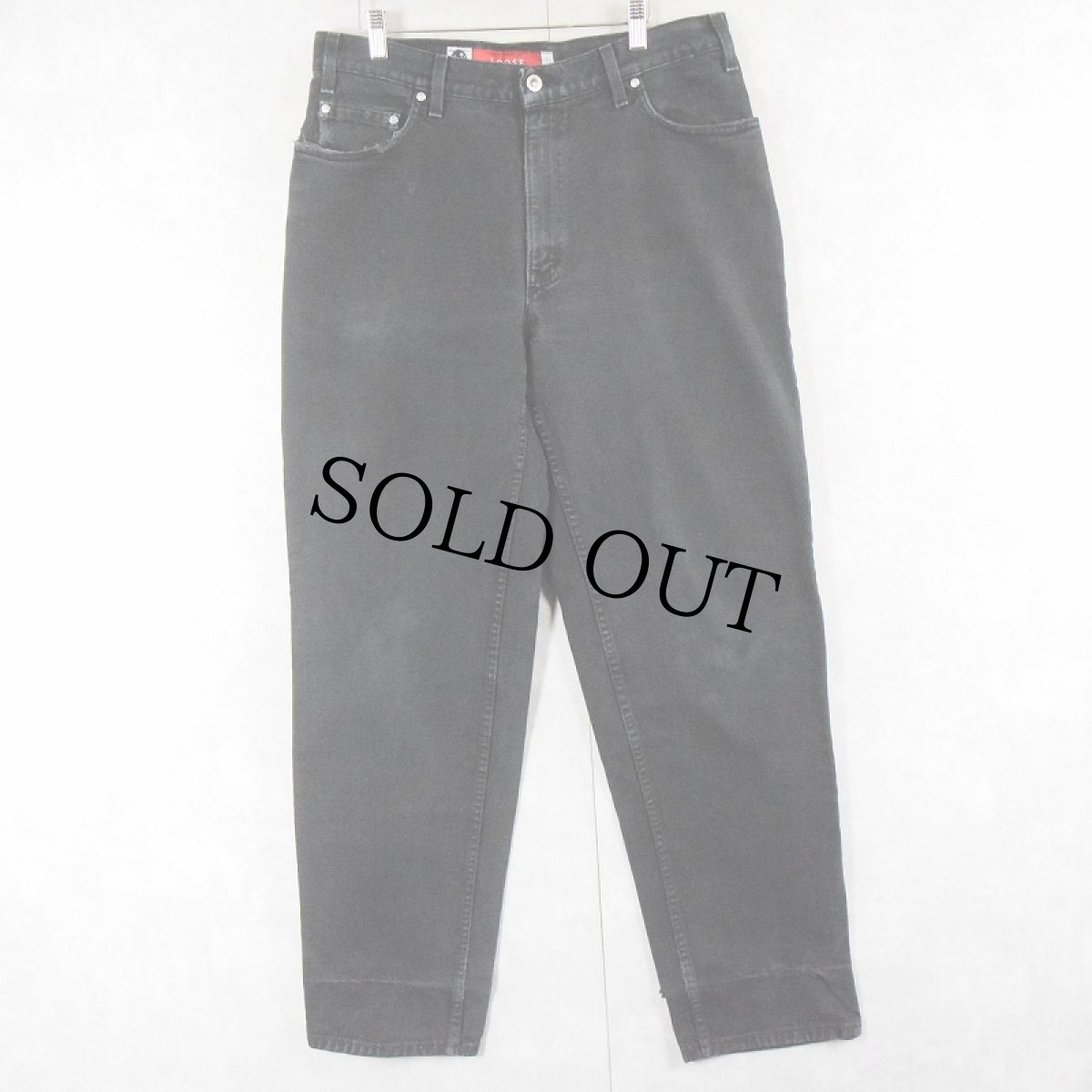 画像3: Levi's SILVER TAB "LOOSE" ブラックデニムパンツ W35 (3)