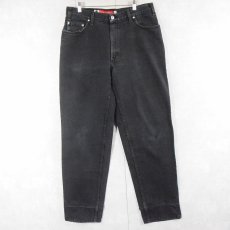 画像3: Levi's SILVER TAB "LOOSE" ブラックデニムパンツ W35 (3)