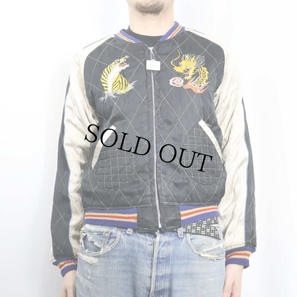 画像5: 50's "JAPAN" 虎×龍×SENDAI JAPAN サテンスカジャン (5)