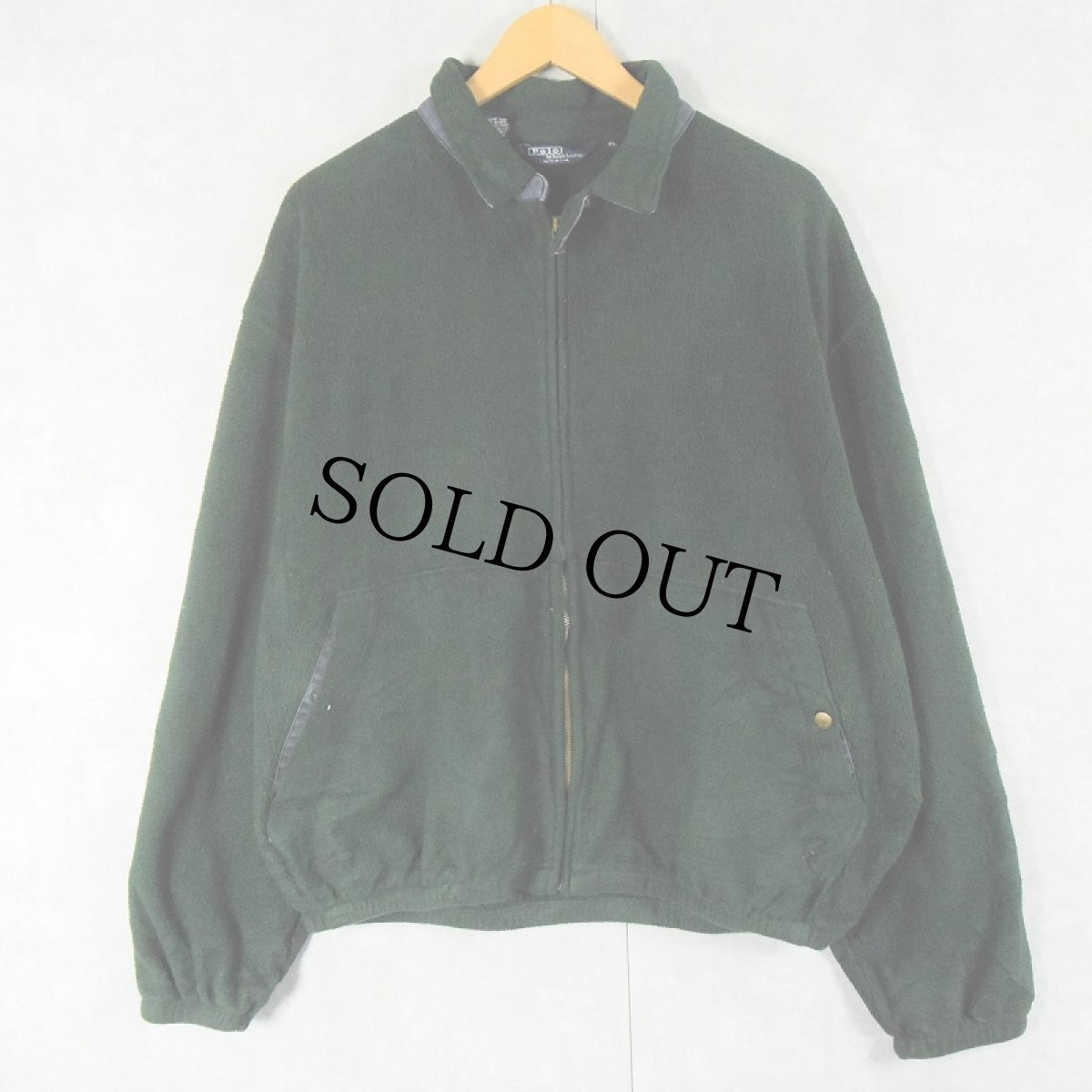 画像1: 90's POLO Ralph Lauren USA製 フリーススイングトップ XL (1)