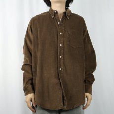 画像2: 80〜90's Eddie Bauer USA製 コーデュロイボタンダウンシャツ L (2)