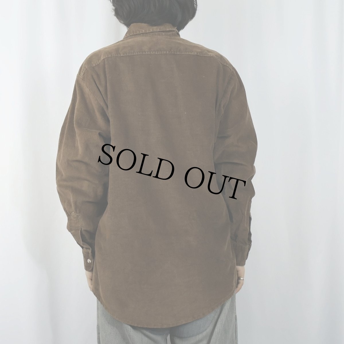 画像3: 80〜90's Eddie Bauer USA製 コーデュロイボタンダウンシャツ L (3)