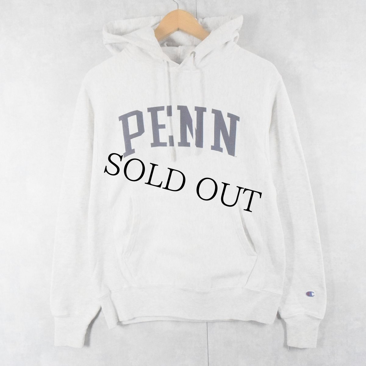 画像1: Champion REVERSE WEAVE "PENN "プリントスウェット フーディーS  (1)