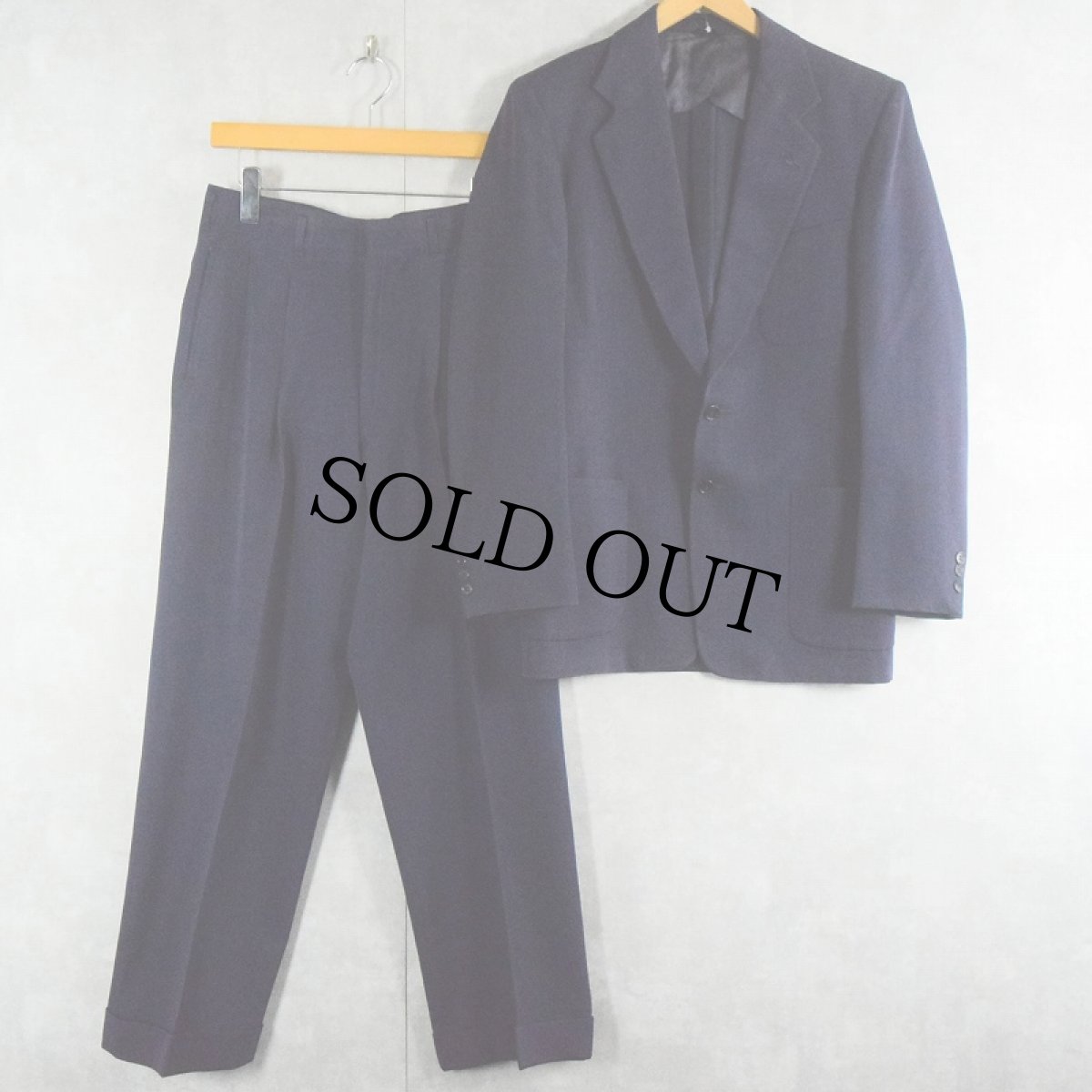 画像3: 60's ウールギャバジン テーラードジャケット / 2タックスラックス SETUP NAVY (3)