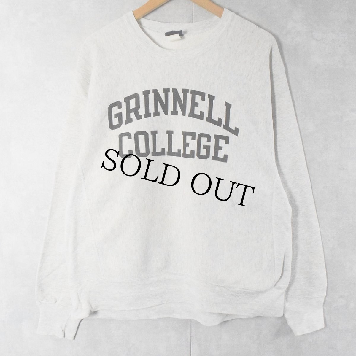 画像1: 90's JANSPORT USA製 REVERSE WEAVE TYPE "GRINNELL COLLEGE" プリントスウェット (1)