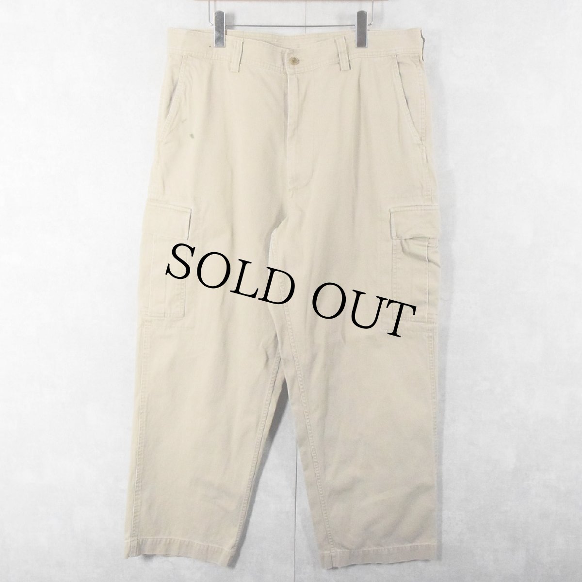 画像2: 90's Ralph Lauren POLO SPORTSMAN SPORTSMAN コットンピケ カーゴパンツ W39 (2)