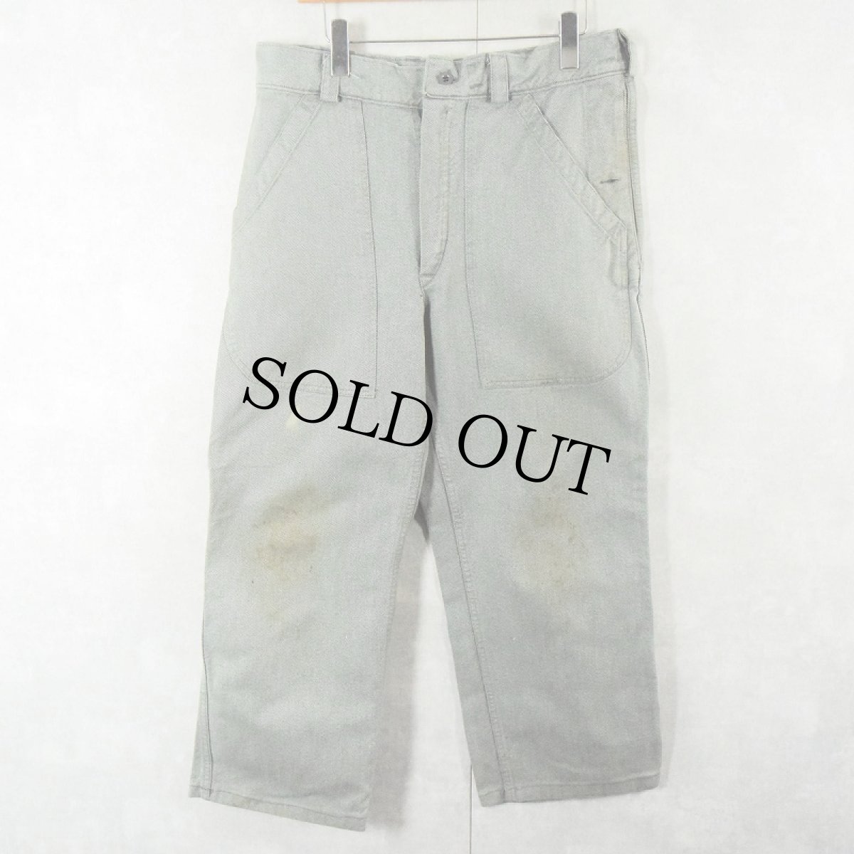 画像1: 【SALE】 80's SWISS ARMY グリーンデニムパンツ W36 (1)