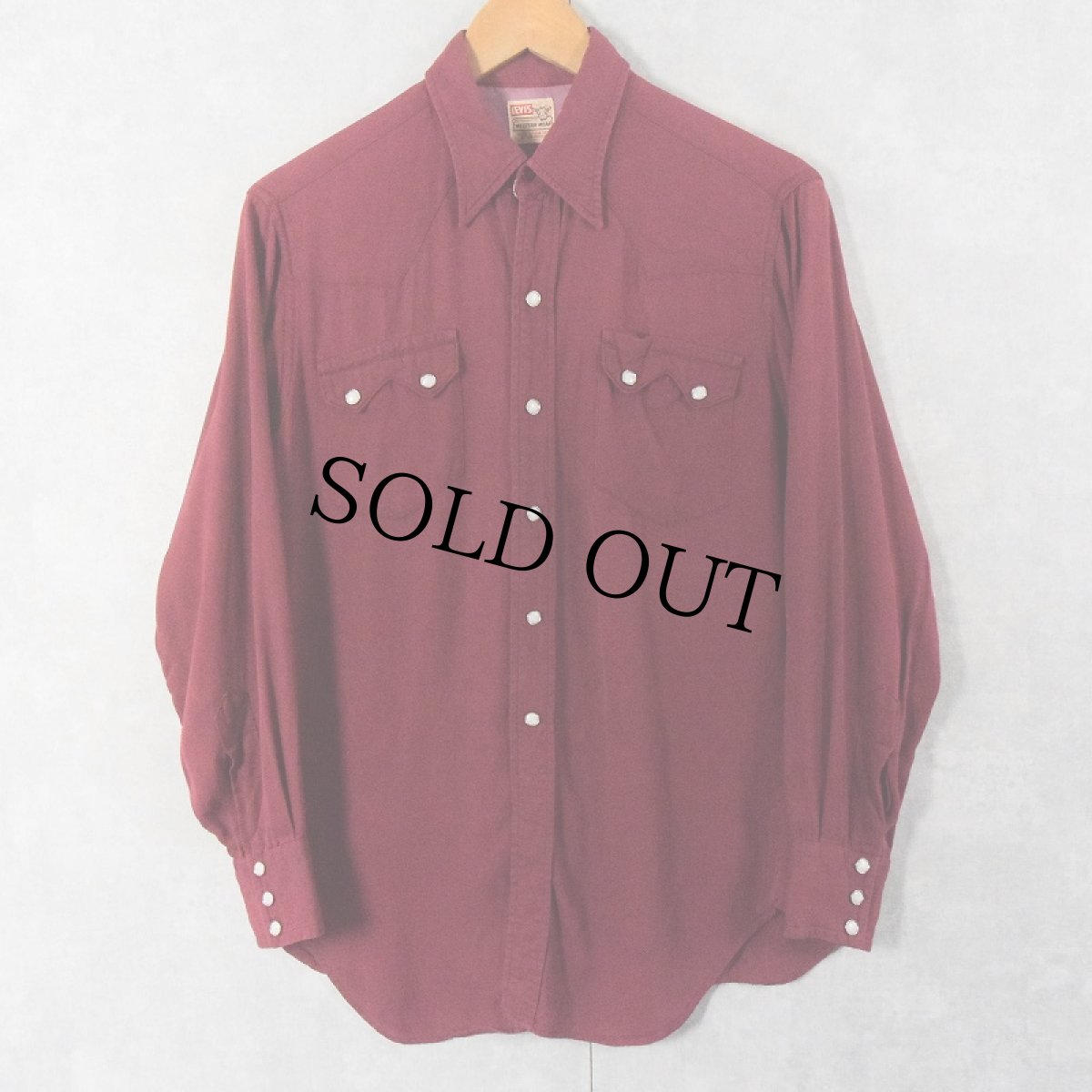 画像1: 50's LEVI'S AUTHENTIC WESTERN WEAR "Short Horn" ギャバジン ウエスタンシャツ (1)