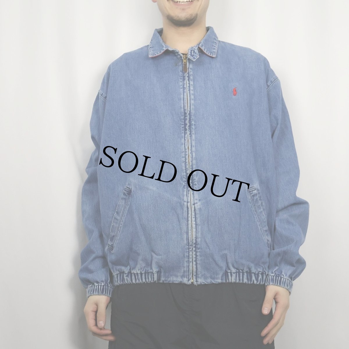 画像2: 90's POLO Ralph Lauren USA製 デニムスイングトップ XL (2)