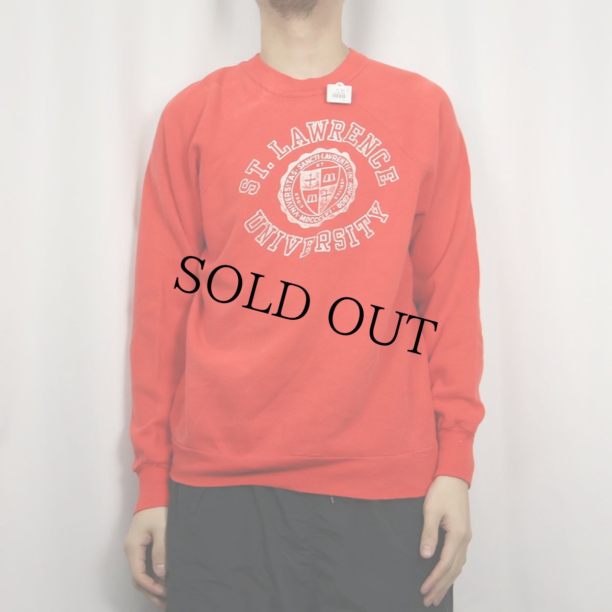 画像2: 60〜70's "ST. LAWRENCE UNIVERSITY" プリントラグランスウェット (2)