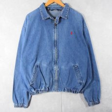 画像1: 90's POLO Ralph Lauren USA製 デニムスイングトップ XL (1)