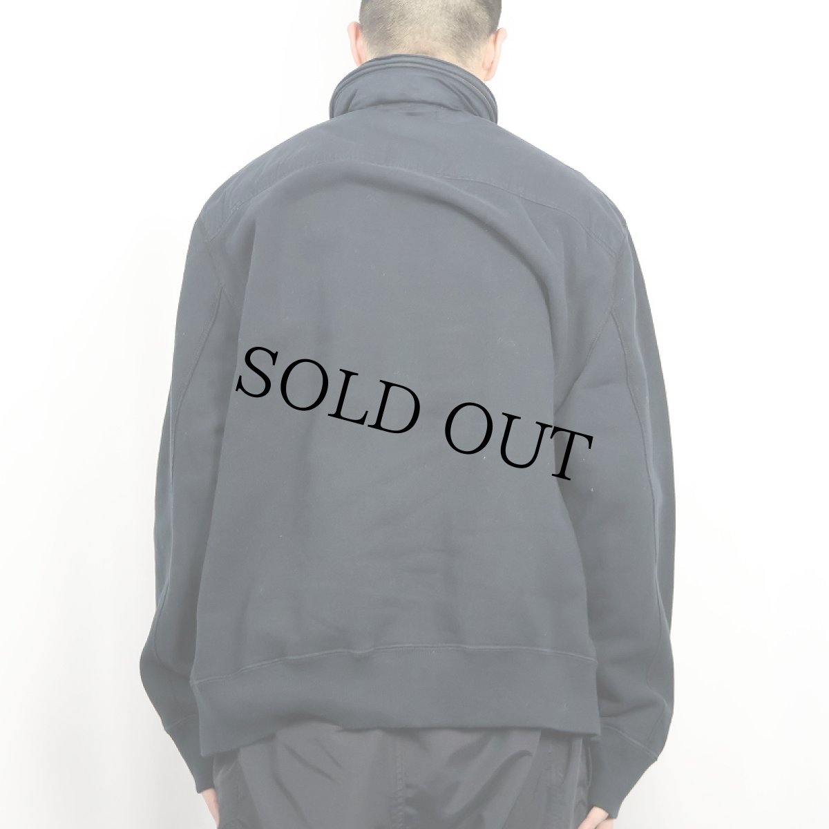 画像3: POLO Ralph Lauren コットン×スウェット 切り替えジップジャケット BLACK XXL (3)