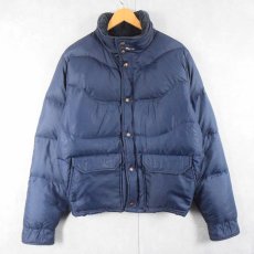 画像1: 80〜90's JANSPORT USA製 ダウンジャケット NAVY L (1)