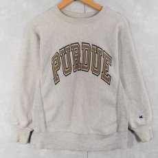 画像1: 80's Champion REVERSE WEAVE トリコタグ USA製 "PURDUE" プリントスウェット M (1)