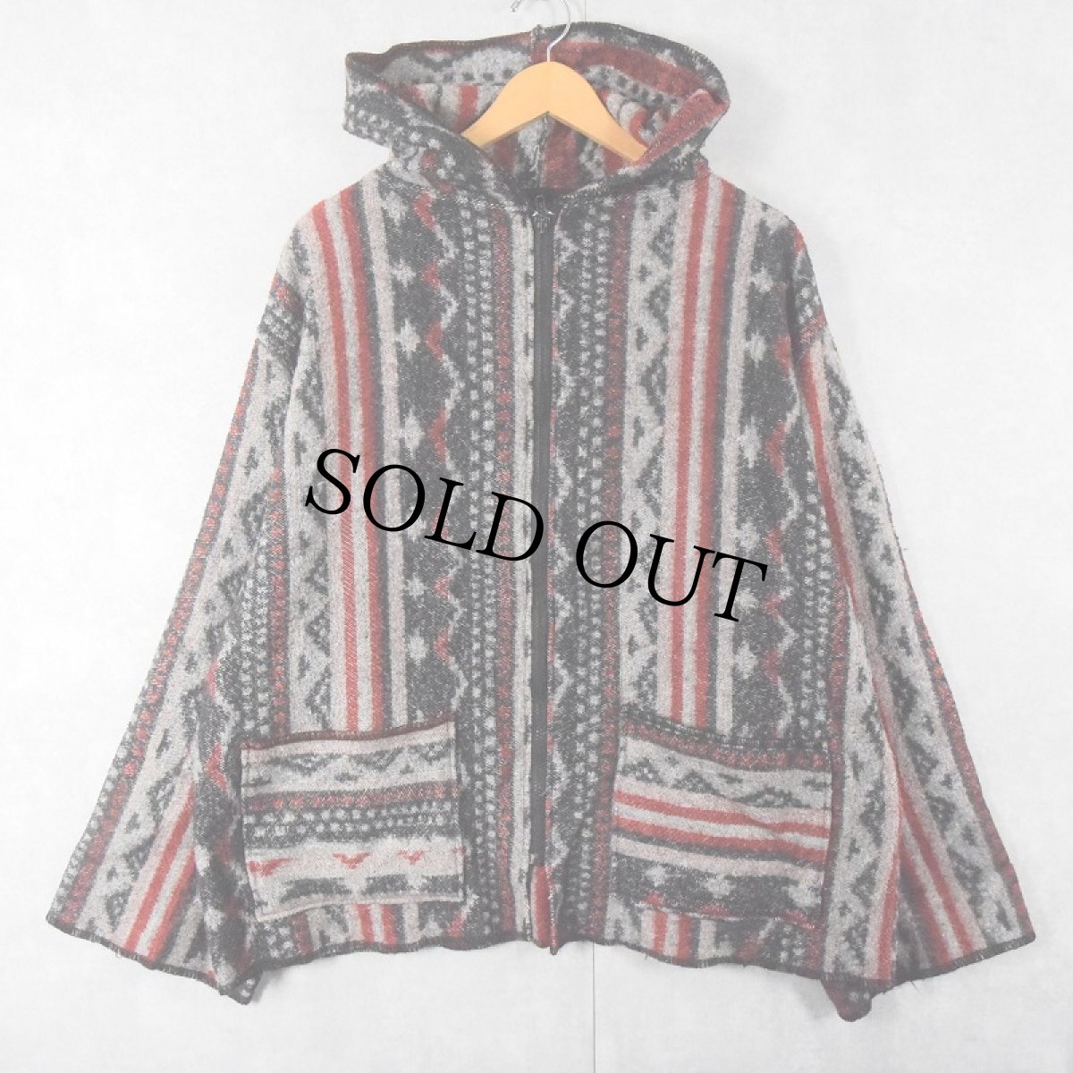 画像3: 総柄 ウールラグパーカー (3)