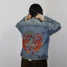 画像3: 70's LEVI'S 70505 BIGE "Cream / Disraeli Gears" ロックバンド ハンドペイント デニムジャケット (3)