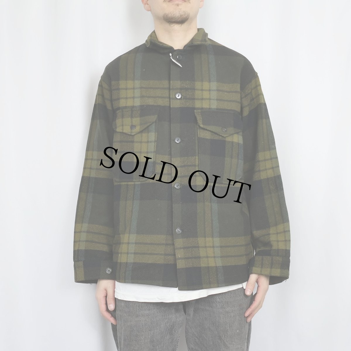 画像2: 60's PENDLETON チェック柄 ウールシャツジャケット M (2)