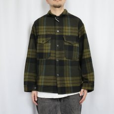 画像2: 60's PENDLETON チェック柄 ウールシャツジャケット M (2)