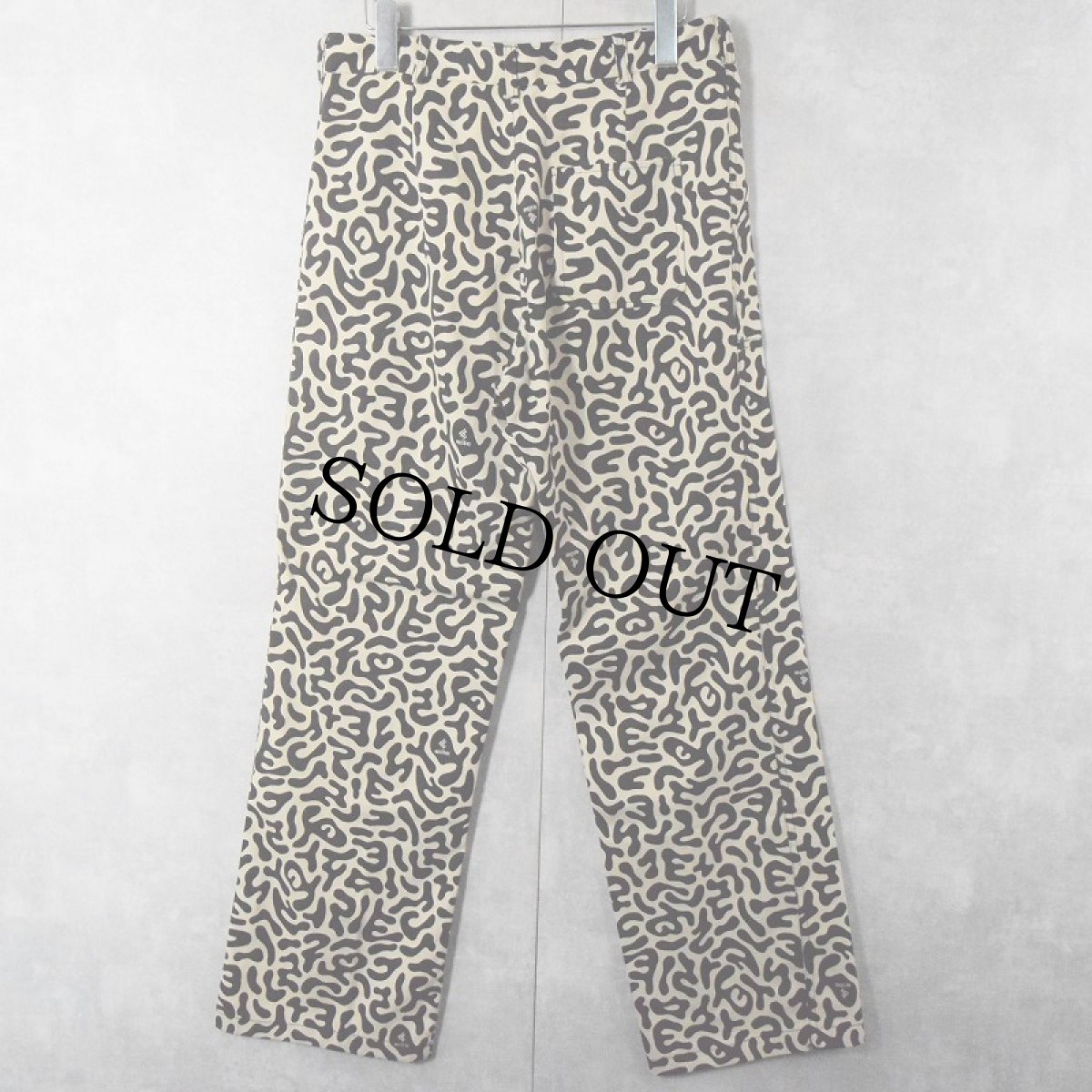 画像2: 70's 韓国 学生軍事訓練用 バクテリア迷彩 HBTパンツ W31 (2)