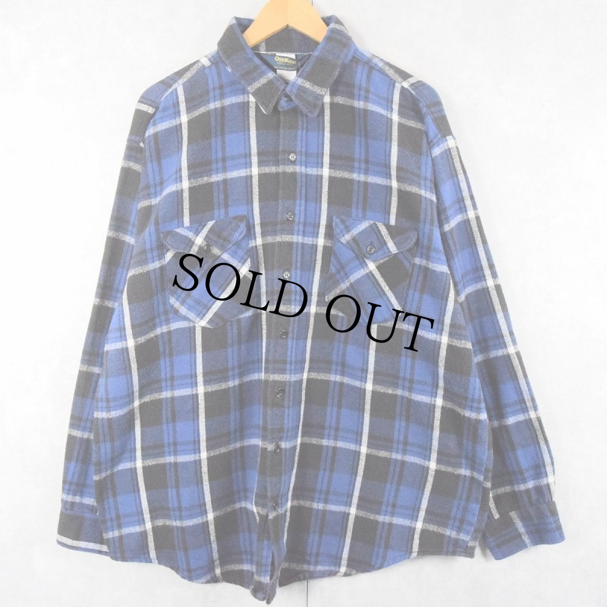 画像1: 80〜90's OSH KOSH チェック柄 ヘビーネルシャツ XXLB (1)