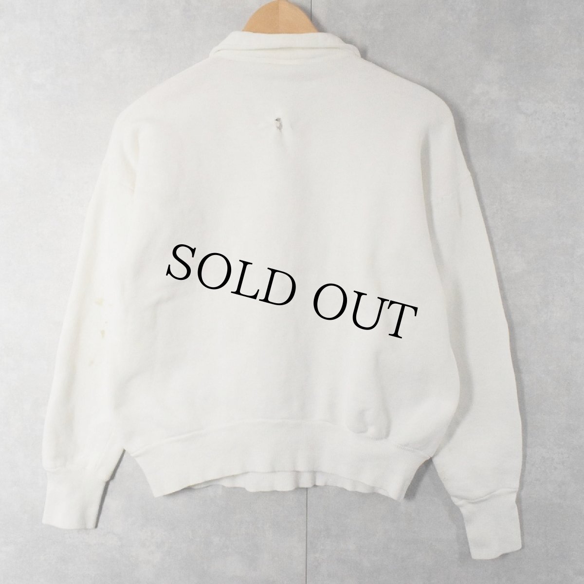 画像2: 【SALE】 60's SPORTSWEAR USA製 ハーフジップスウェット L (2)