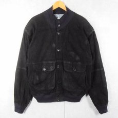 画像1: EURO スエードレザージャケット BLACK SIZE98 (1)