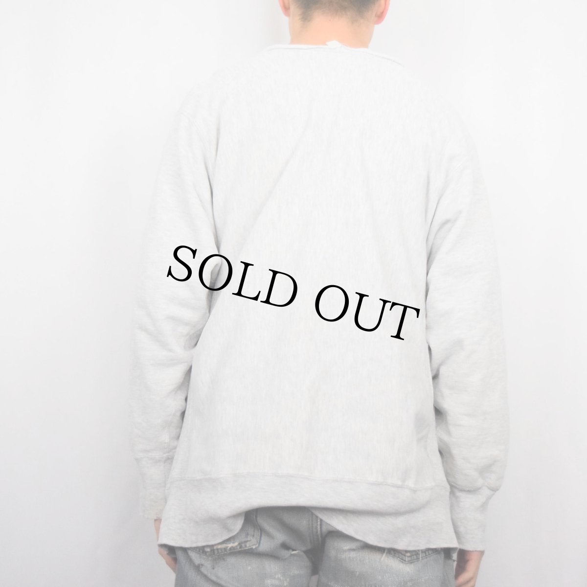 画像3: 80's Champion REVERSE WEAVE トリコタグ USA製 "BROWN" カットオフ プリントスウェット XXL (3)