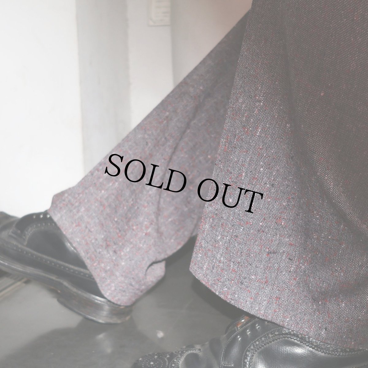 画像3: 70's Levi's "STA-PREST SLACKS" ネップ混 フレアスラックス W33 (3)