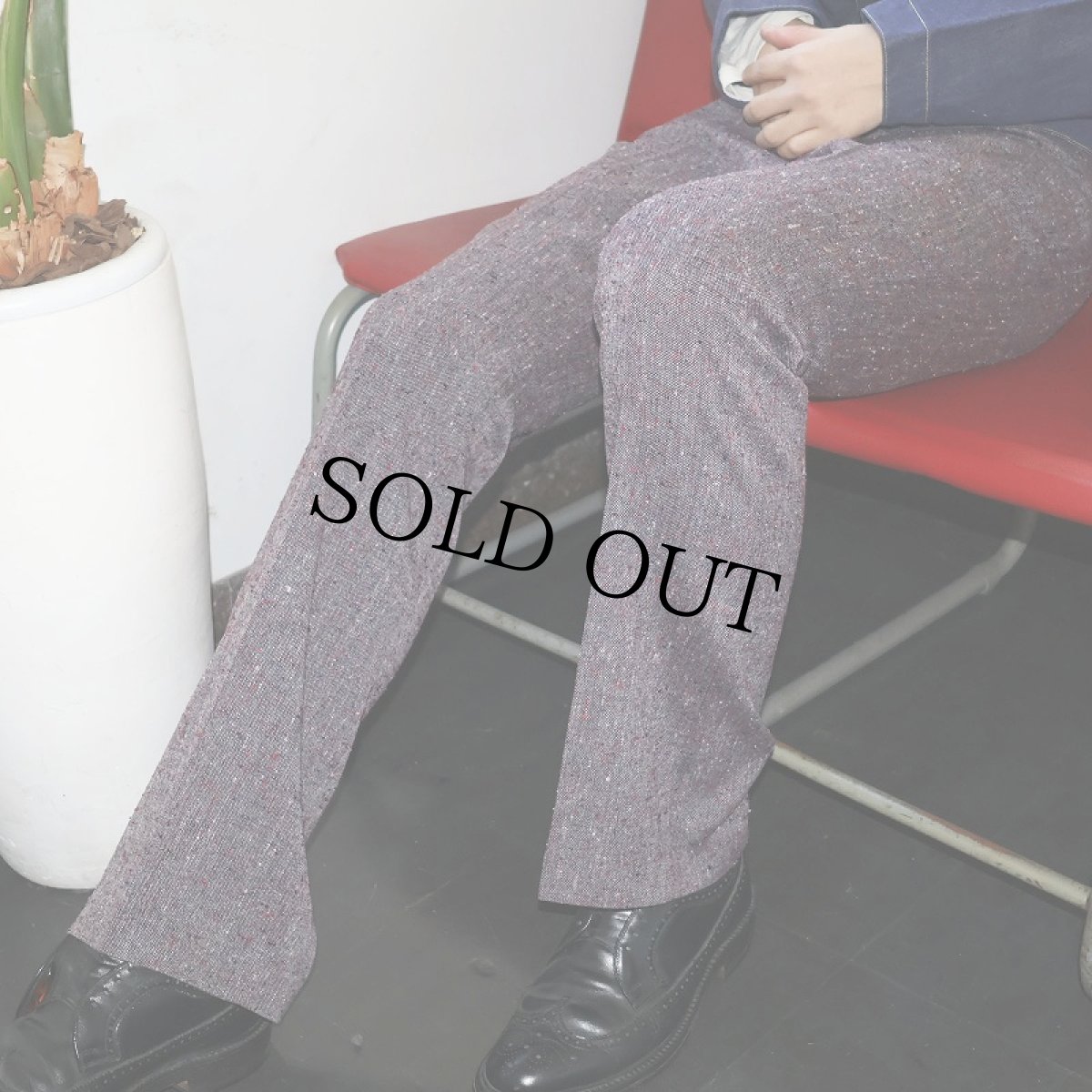画像1: 70's Levi's "STA-PREST SLACKS" ネップ混 フレアスラックス W33 (1)