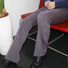 画像1: 70's Levi's "STA-PREST SLACKS" ネップ混 フレアスラックス W33 (1)