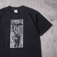 画像1: DEVILMAN マンガプリントTシャツ BLACK L (1)