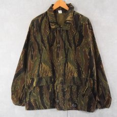 画像1: 80's CAMO CLAN USA製 タイガーストライプカモ柄 コットンジャケット M (1)