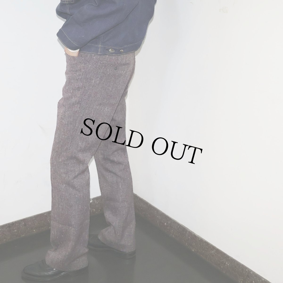 画像4: 70's Levi's "STA-PREST SLACKS" ネップ混 フレアスラックス W33 (4)
