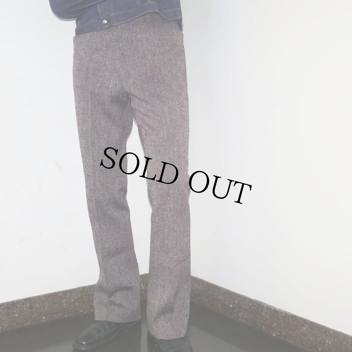 画像5: 70's Levi's "STA-PREST SLACKS" ネップ混 フレアスラックス W33 (5)