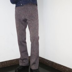 画像5: 70's Levi's "STA-PREST SLACKS" ネップ混 フレアスラックス W33 (5)