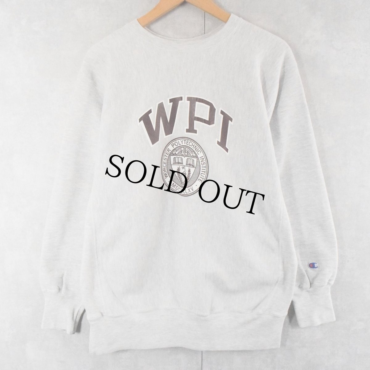 画像1: 90's Champion REVERSE WEAVE "WPI" プリントスウェット XL (1)